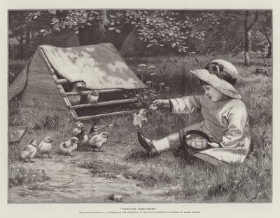 First Come, First Served, in the Exhibition of the Royal Institute of Painters in Water Colours by John Charles Dollman